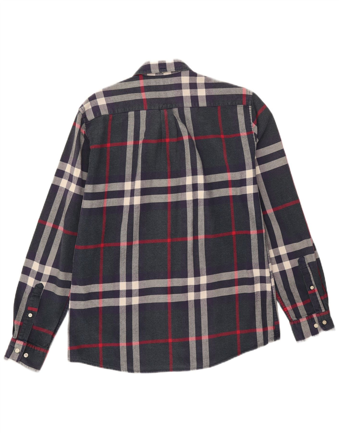 Barbour Chemise en flanelle coupe ajustée pour homme en coton à carreaux bleu marine moyen