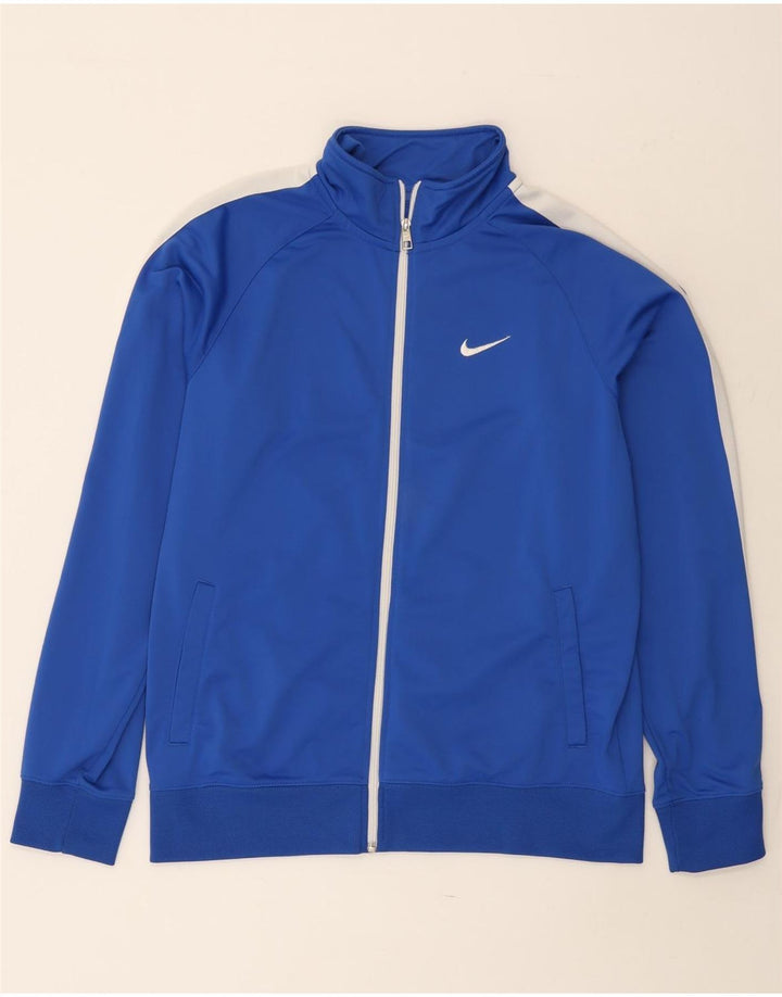 Nike Veste de survêtement pour homme Large Bleu Colorblock Polyester