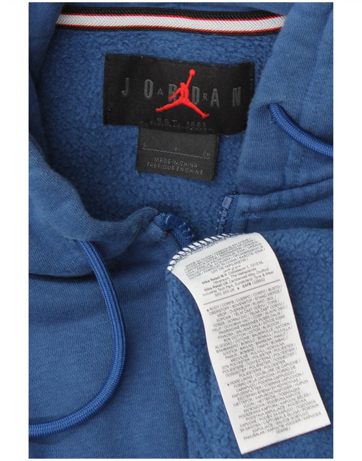 Jordan Pull à capuche zippé pour homme Petit coton bleu
