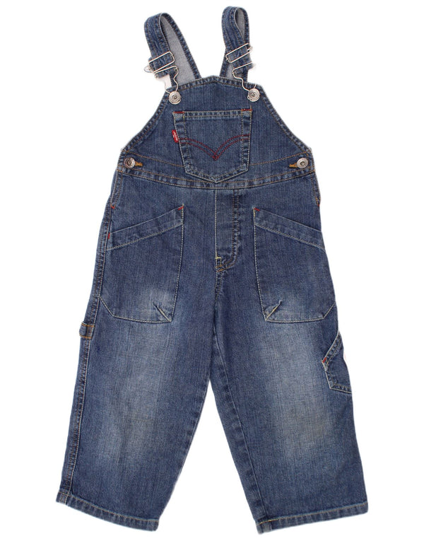 Levi's Salopette droite en jean pour bébé garçon 18-24 mois W22 L14 Bleu Coton