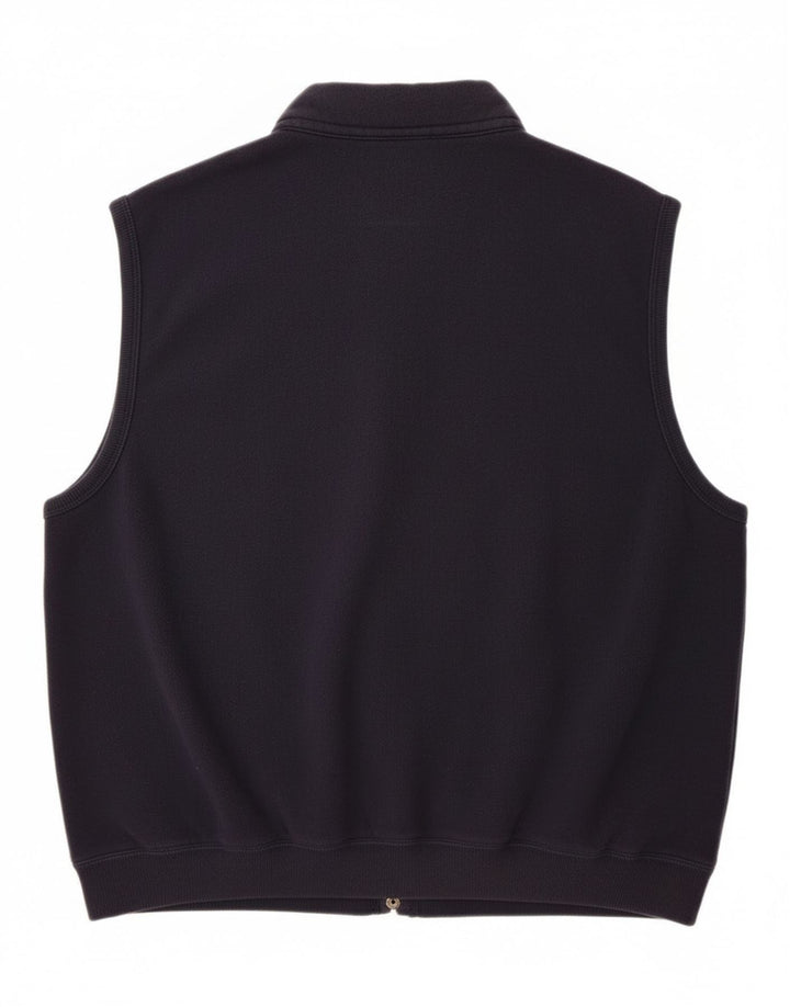 Outrage Veste de survêtement sans manches pour homme en coton bleu marine 2XL