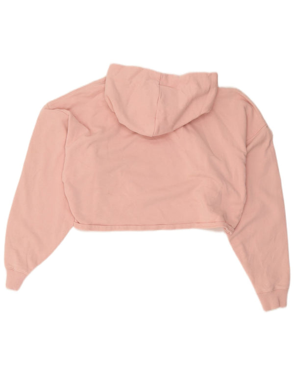 Calvin Klein Jeans Pull à capuche court surdimensionné pour femme UK 10 Petit Rose