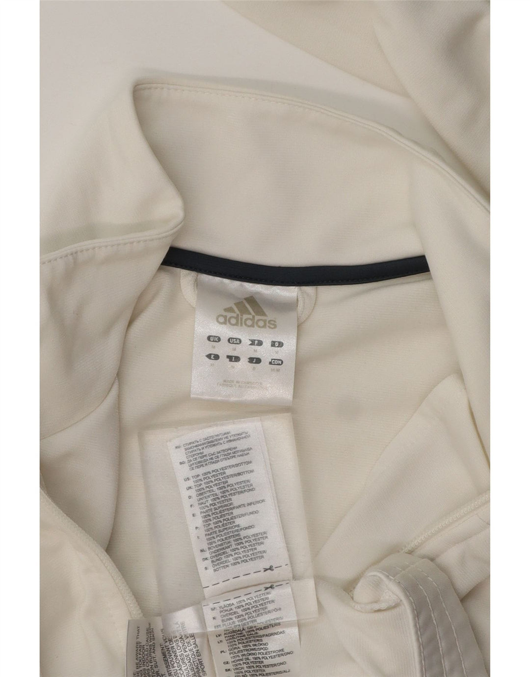 ADIDAS Veste de survêtement pour homme en polyester color block blanc moyen