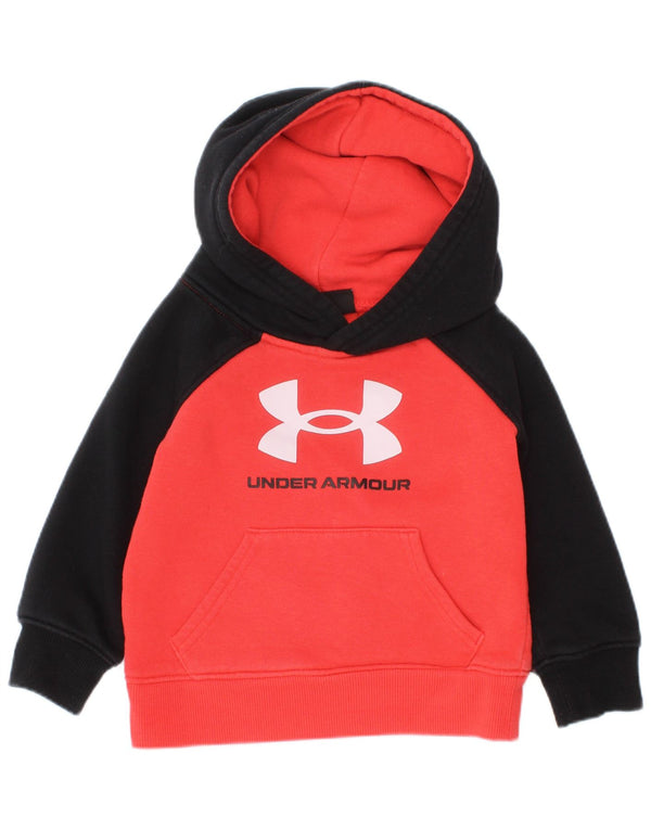 Under Armour Pull à capuche graphique pour bébé garçon 9-12 mois Rouge Colourblock