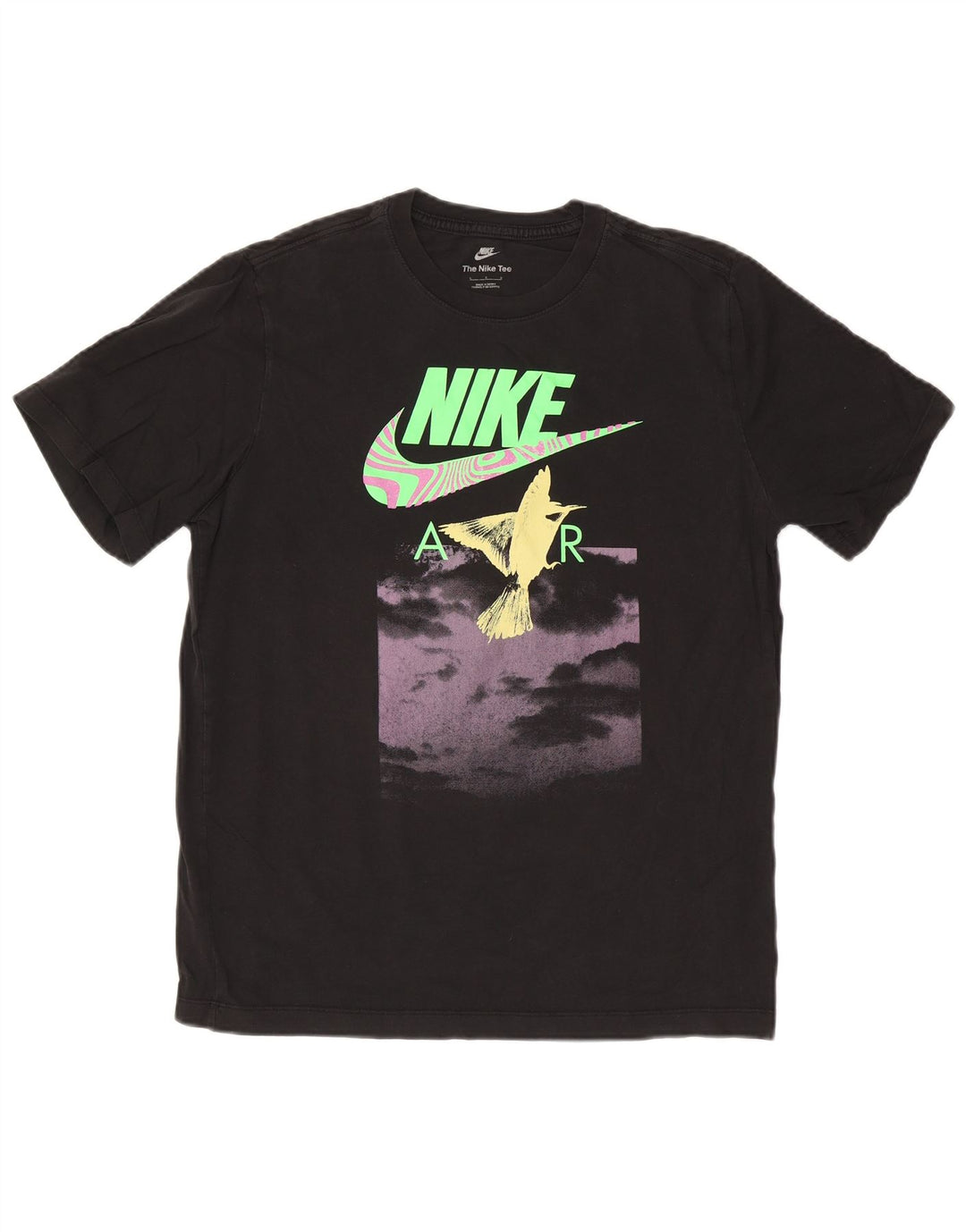 Nike T-shirt graphique pour homme en coton noir Taille L