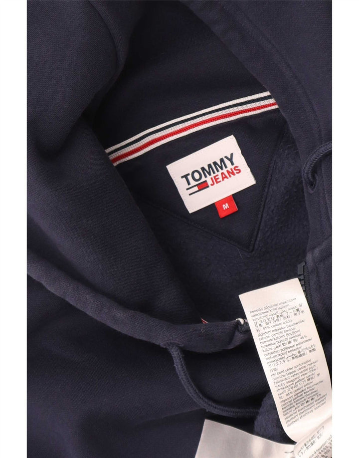Tommy Hilfiger Pull à capuche zippé pour homme en coton bleu marine moyen