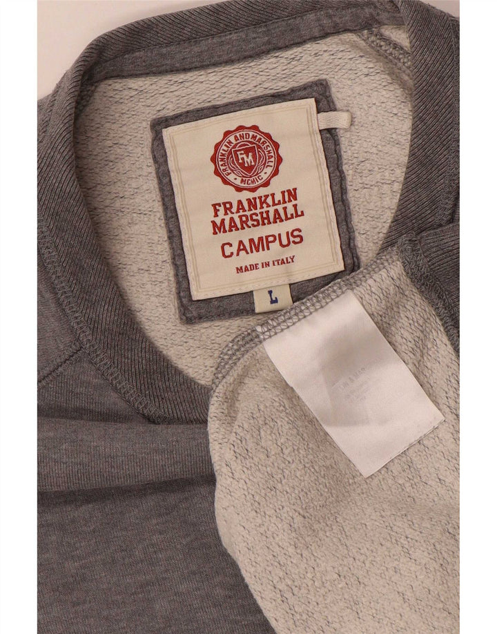 Franklin & Marshall Sweat-shirt pour hommes, grand, gris moucheté