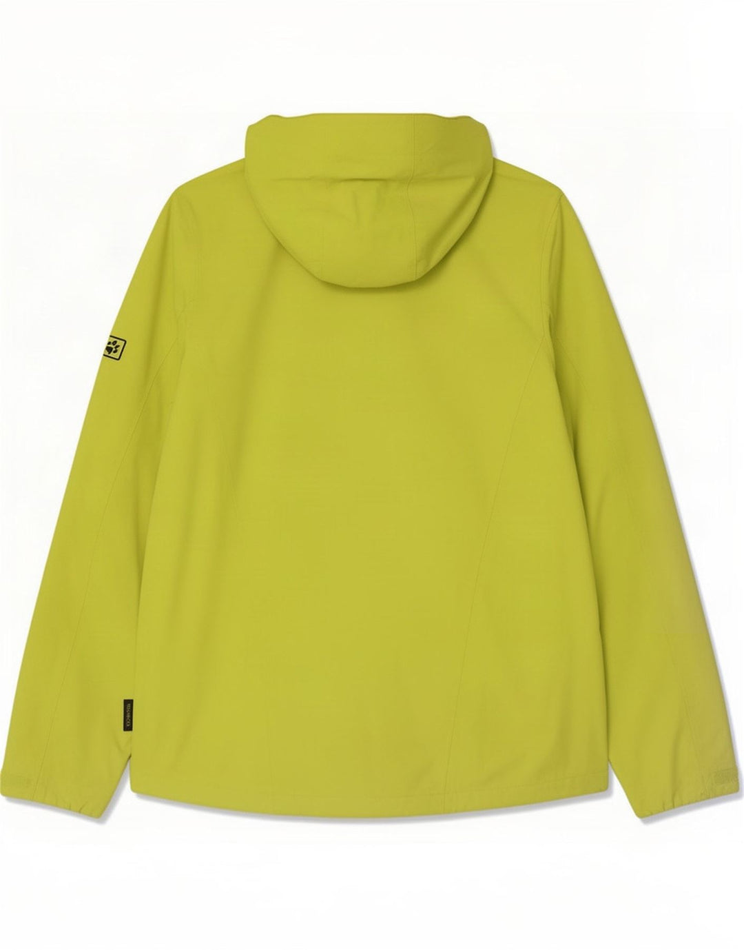 Jack Wolfskin Veste de pluie à capuche pour homme UK 12 Jaune moyen Polyamide