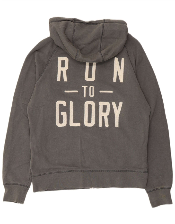 Nike Sweat à capuche zippé graphique en coton gris moyen pour homme