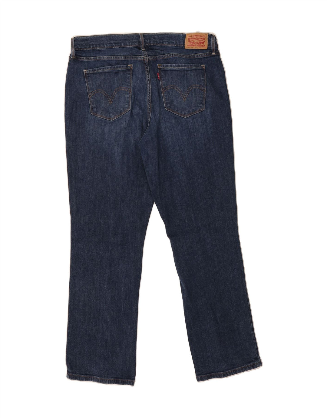 LEVI'S Womens 505 Straight Jeans W31 L30 Navy Blue Cotton Vintage Levi's and Second-Hand Levi's from Messina Hembry 
