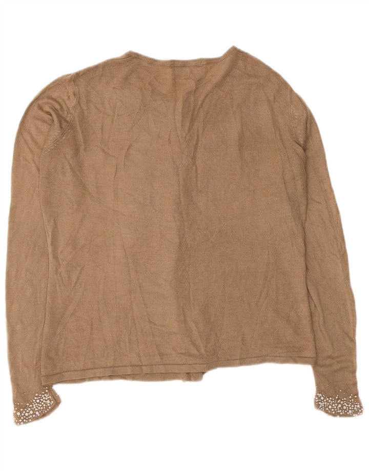 Marks & Spencer Pull cardigan surdimensionné pour femme UK 10 Petit Marron
