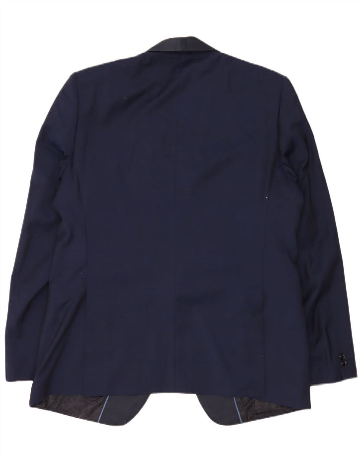 Marks & Spencer Veste blazer longue coupe slim pour homme UK 44 XL Bleu marine
