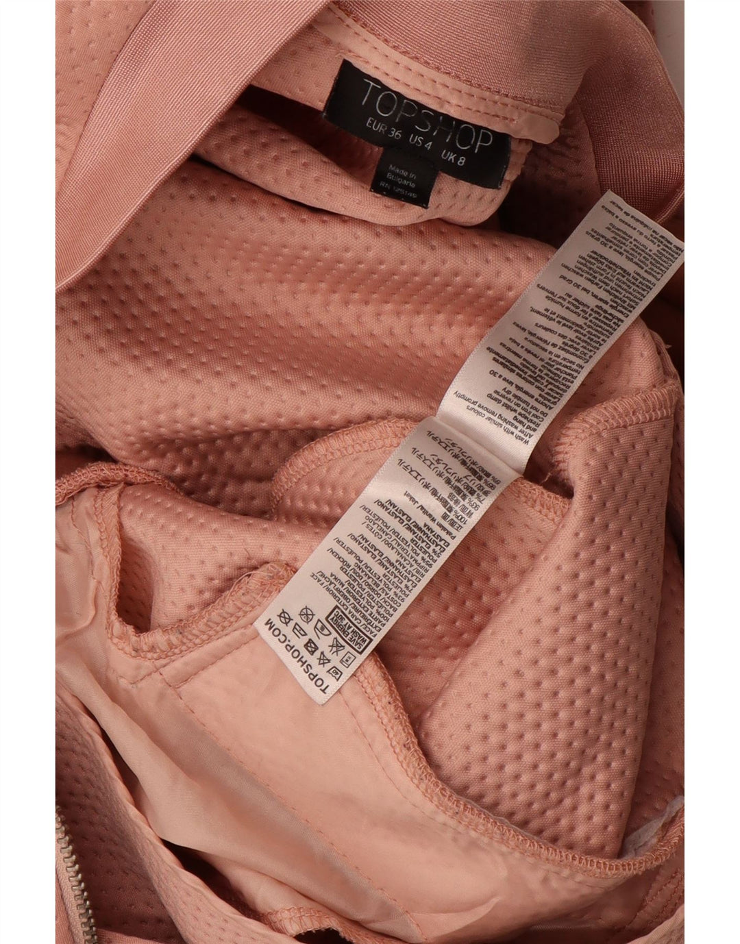 Topshop Veste Bomber Femme UK 8 Petit Rose Polyester