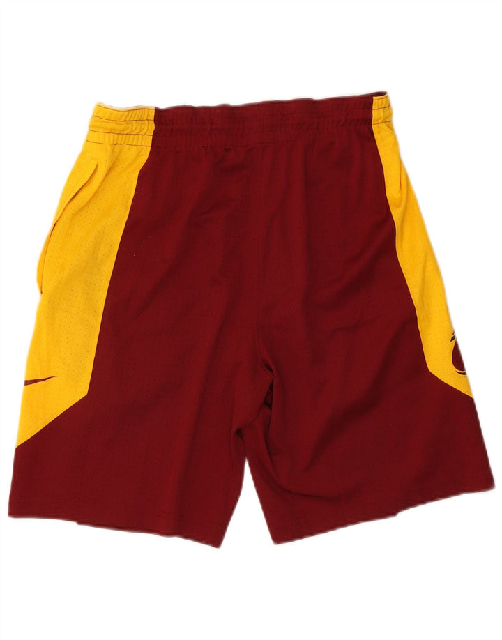 Nike Short de sport pour homme Petit polyester color block bordeaux