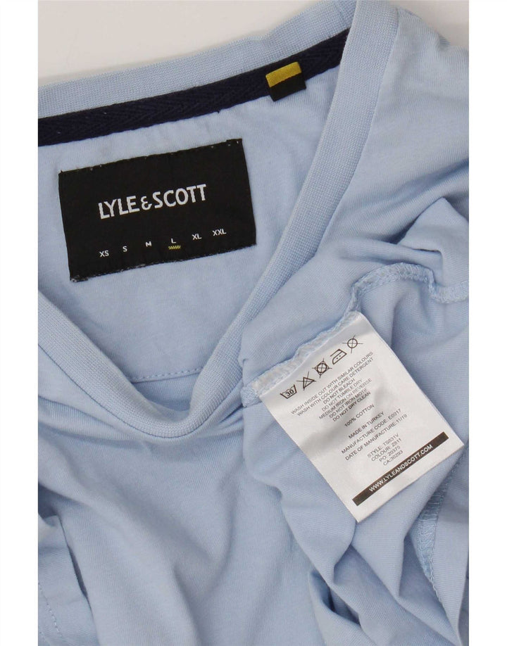 Lyle & Scott T-Shirt Homme Haut Large Bleu Colorblock Coton