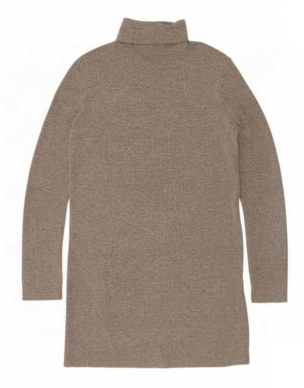 Zara Robe pull à manches longues pour femme UK 10 Petit polyester moucheté gris