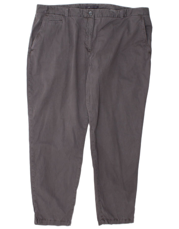 Marks & Spencer Pantalon chino slim pour femme UK 20 2XL W42 L28 Gris Coton
