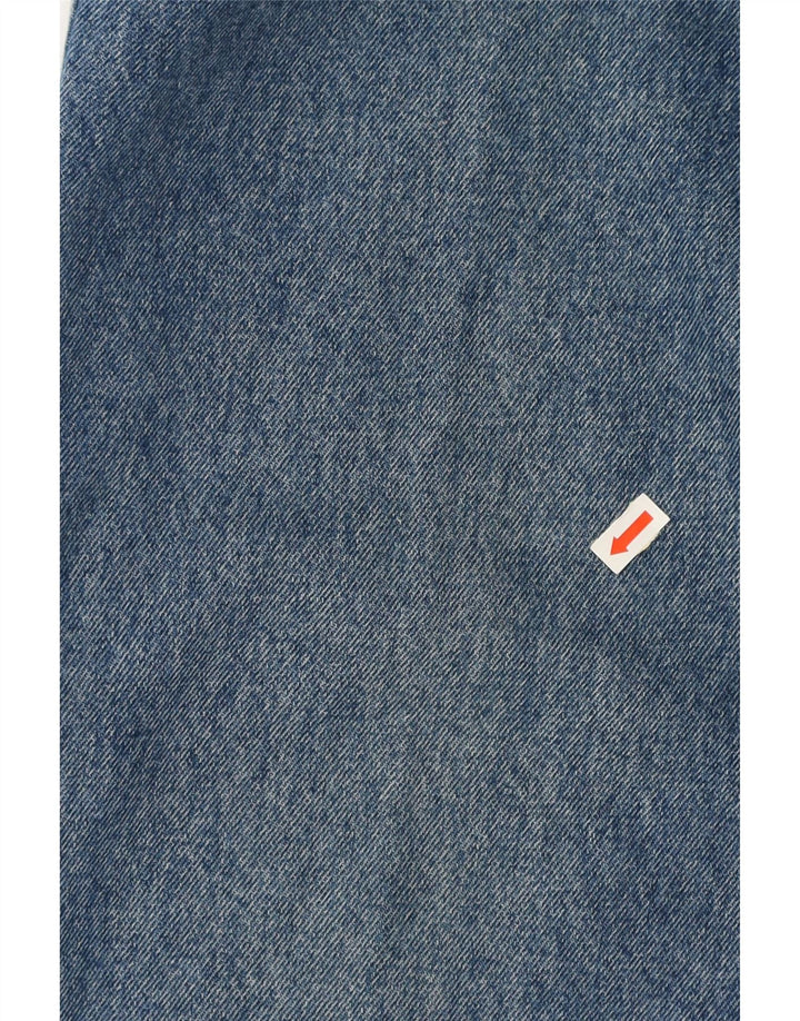 VINTAGE Jean fuselé taille haute femme IT 44 Medium W27 L30 coton bleu