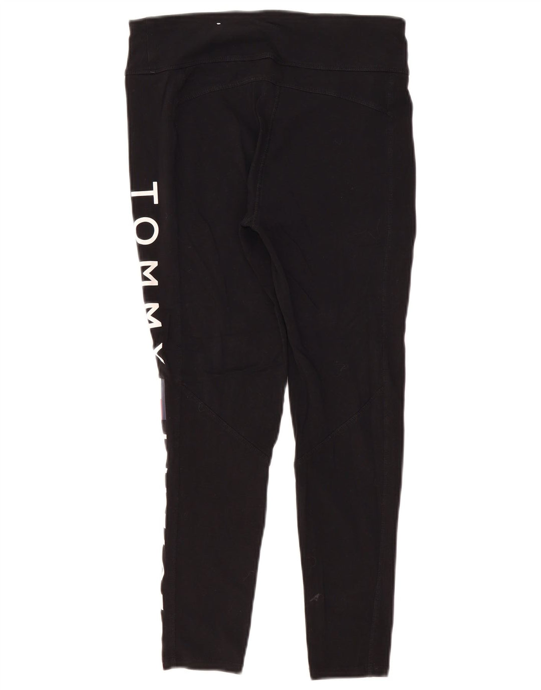 Tommy Hilfiger Leggings graphiques pour femmes UK 12 coton noir moyen