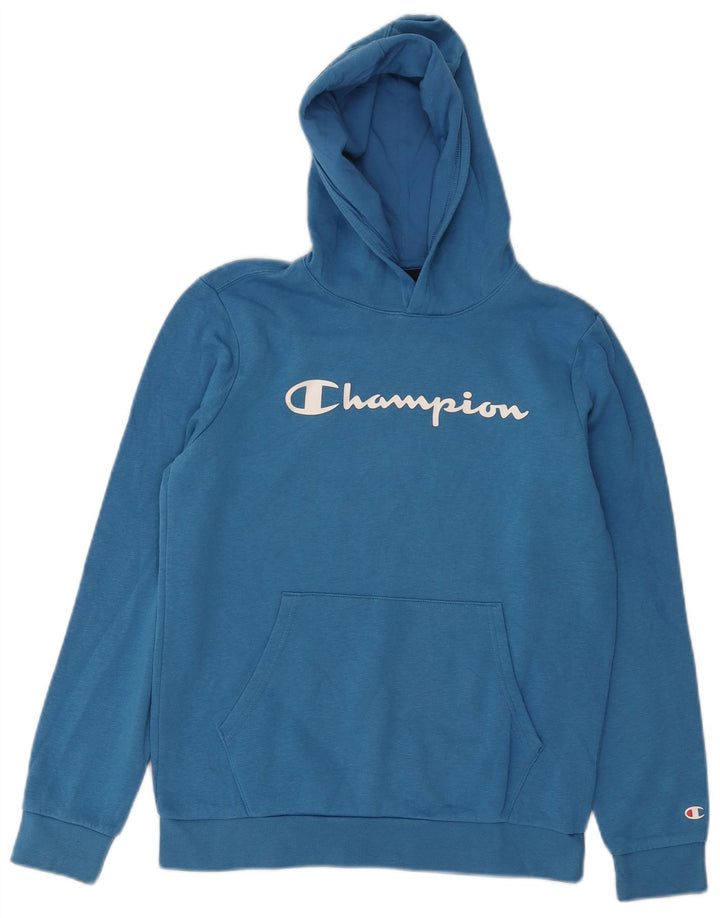 CHAMPION Pull à capuche graphique pour garçon 13-14 ans XL Bleu Coton