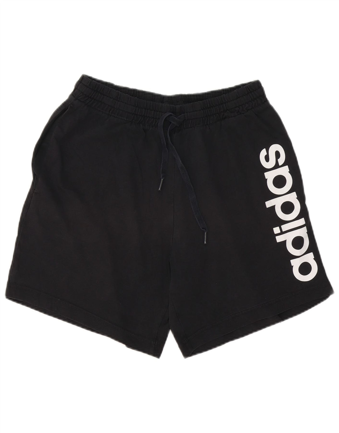 Adidas Short de sport graphique pour homme en coton noir moyen