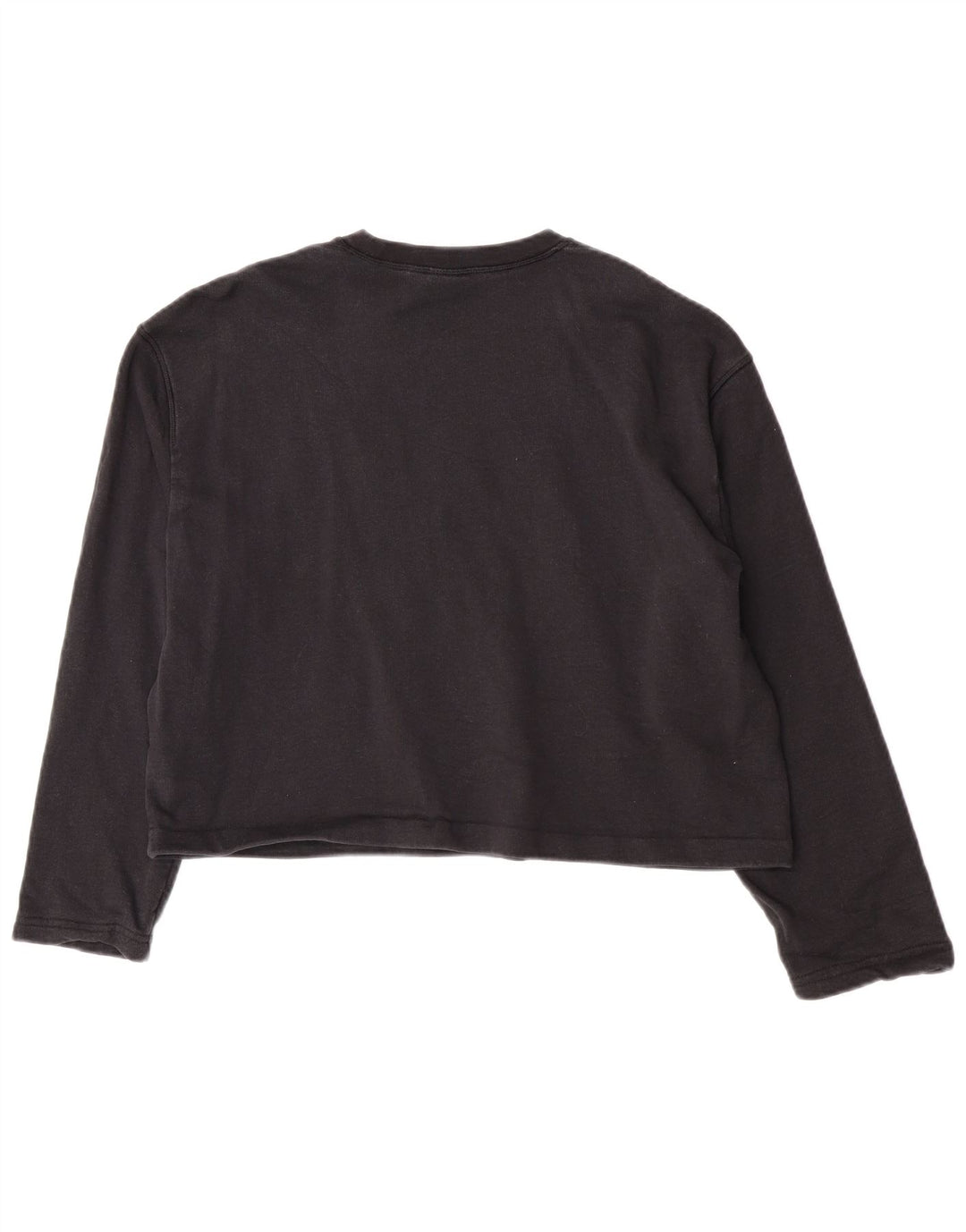 Adidas Haut court surdimensionné à manches longues pour femme UK 8 Petit Noir