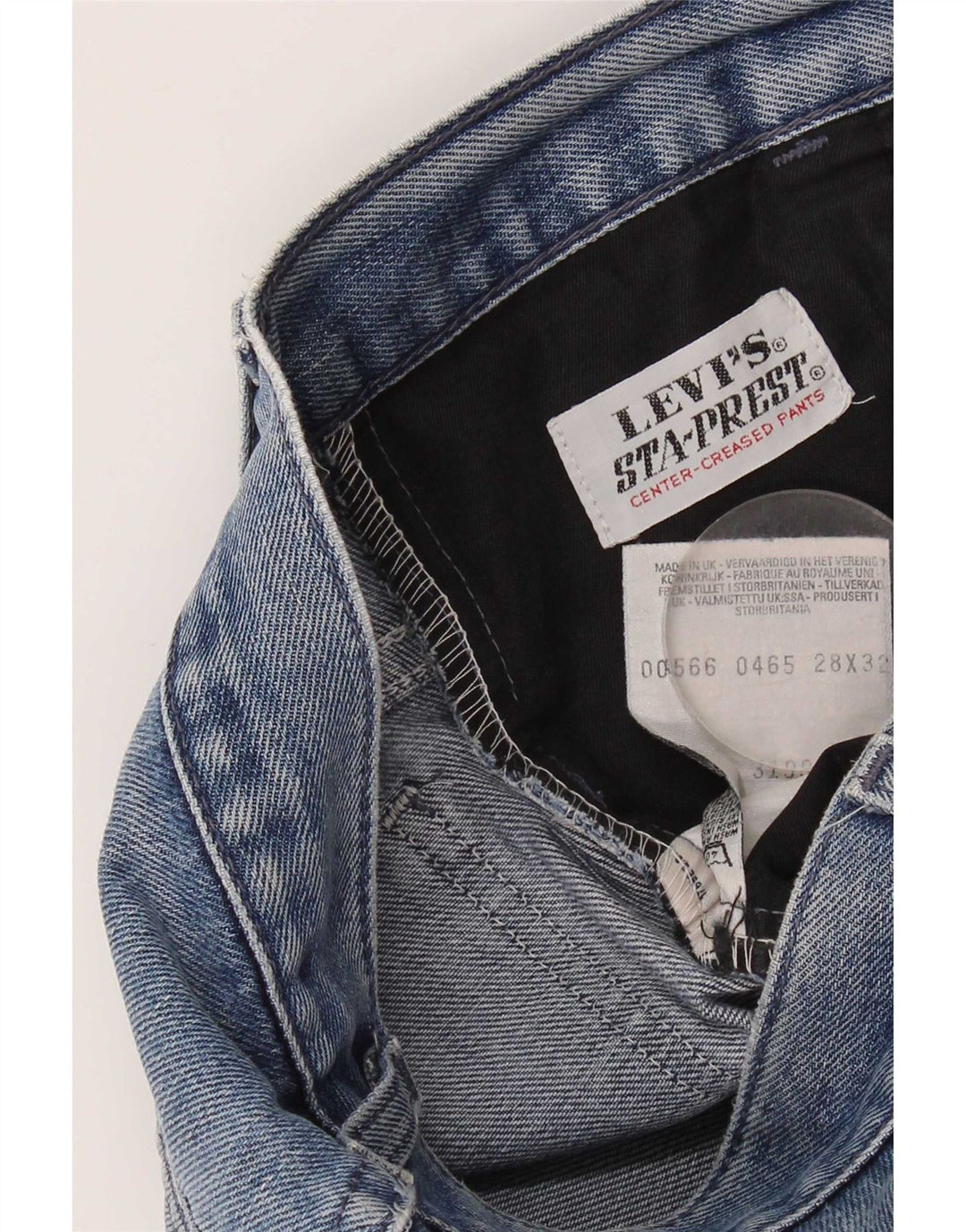 Levi's Jean Droit Effet Déchiré W28 L32 Femme Bleu Coton