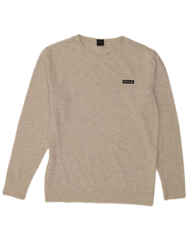 Rip Curl Pull col rond homme gris moyen coton moucheté
