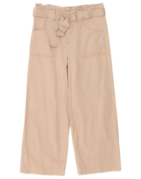Pantalon court taille haute White Stuff pour femme UK 8 Small W30 L24 Beige