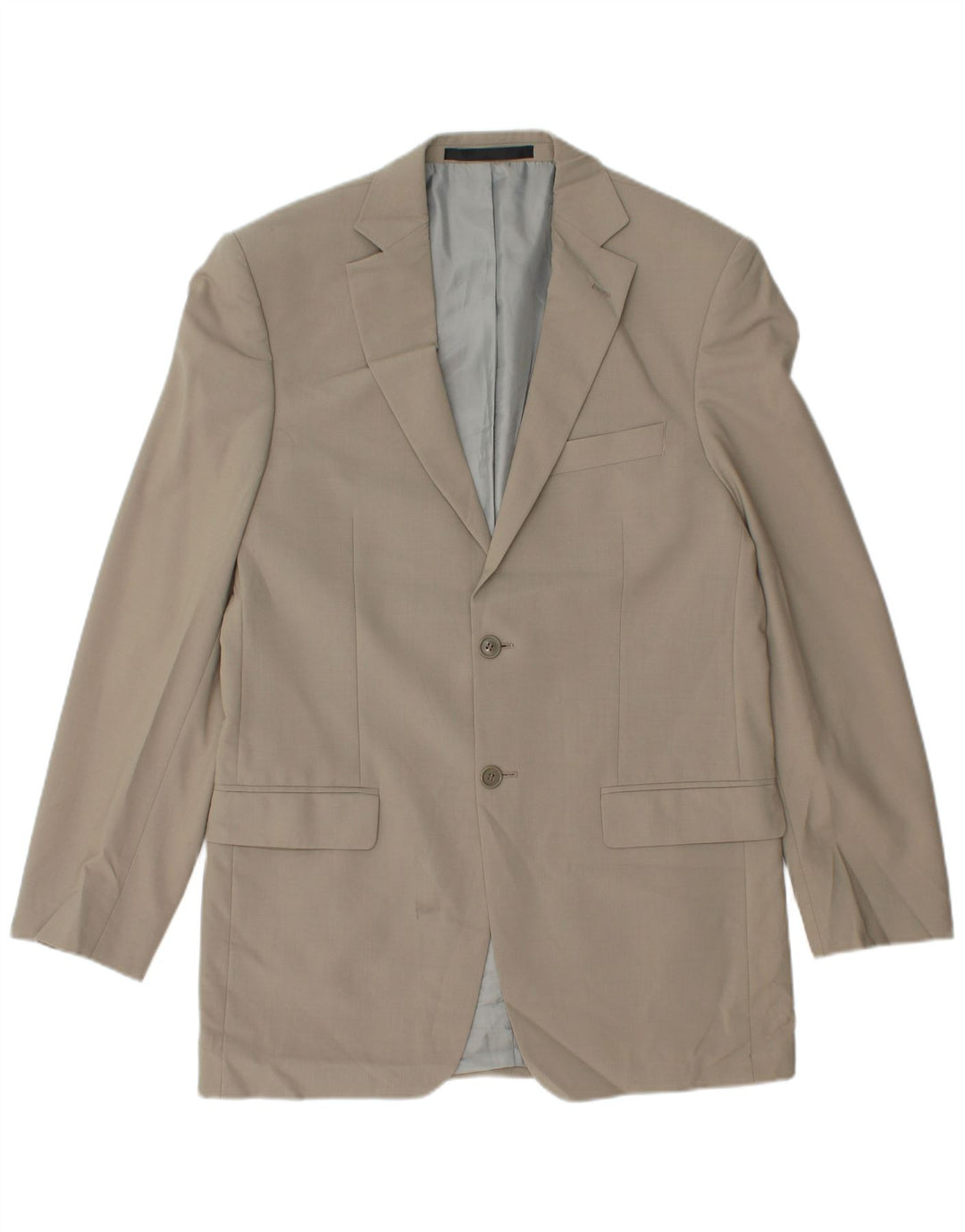 Marks & Spencer Veste blazer à 2 boutons pour homme UK 38 Beige moyen Polyester