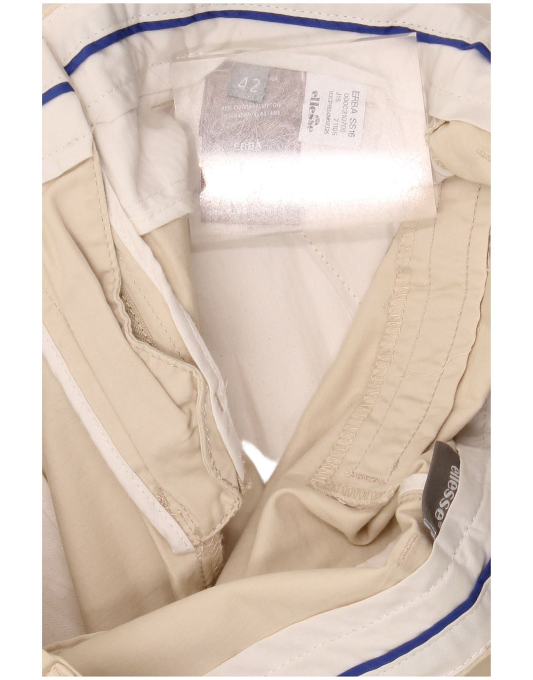 ELLESSE Short Chino Femme IT 42 Moyen W30 Beige Coton