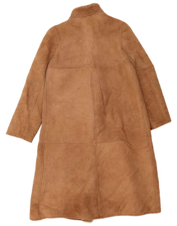 manteau en peau de mouton vintage pour femme IT 44 Cuir marron moyen