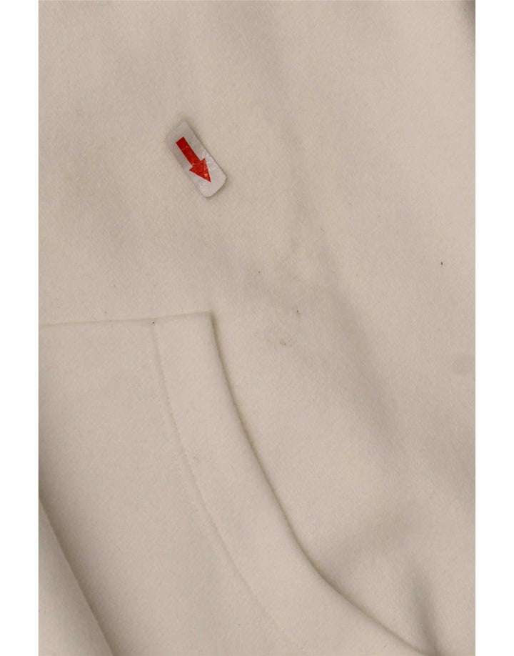 Adidas Pull à capuche graphique pour femme IT 44 Blanc moyen