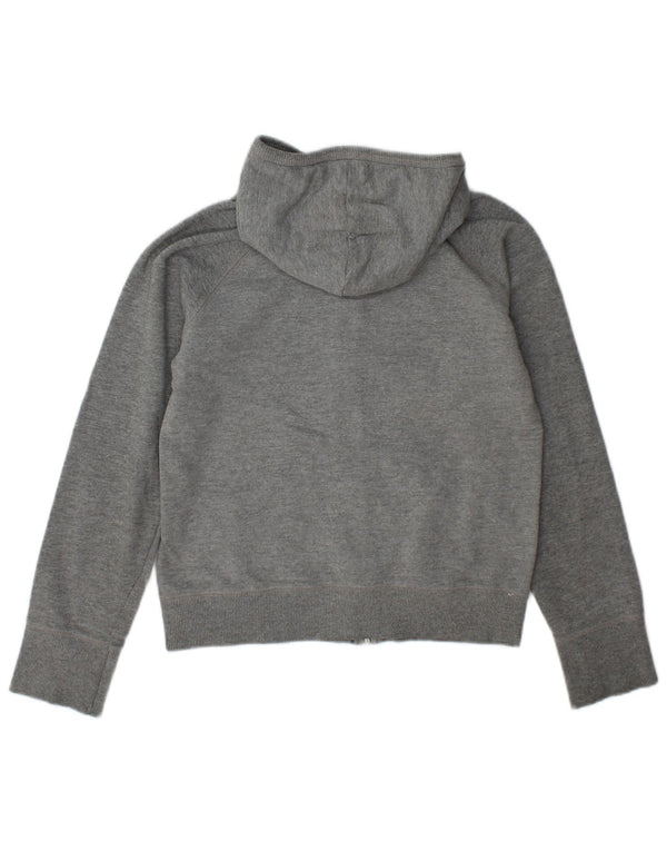 Zara Pull à capuche zippé pour femme UK 16 Grand coton gris