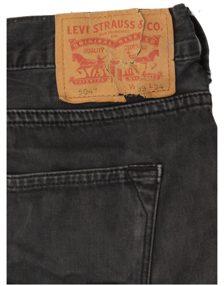 Levi's Jean Droit 504 Homme W33 L34 Gris Coton