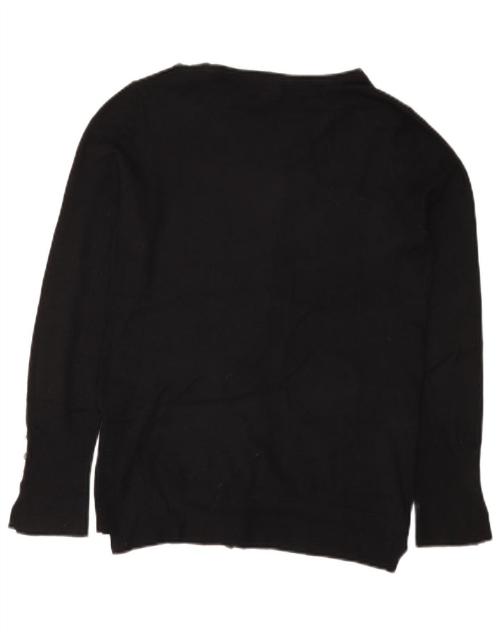 Zara Cardigan Femme Pull UK 14 Large Noir Viscose