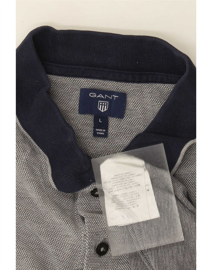 Gant Polo Homme Grand Gris Coton