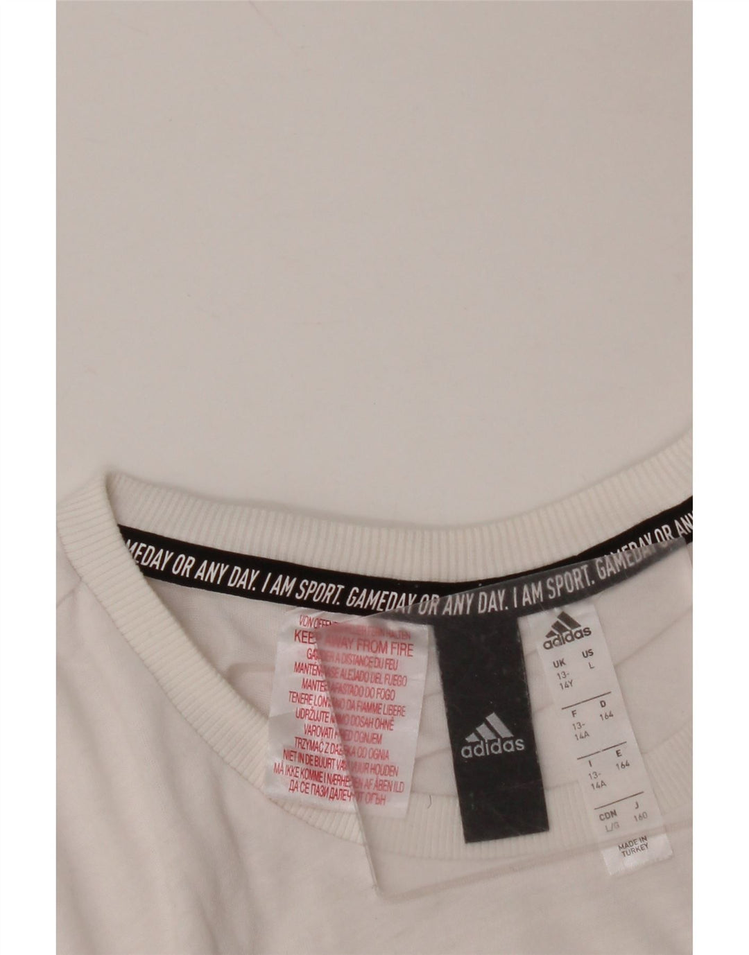 ADIDAS T-Shirt Graphique Garçon 13-14 ans Blanc