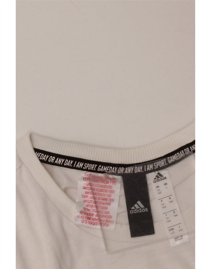 ADIDAS T-Shirt Graphique Garçon 13-14 ans Blanc