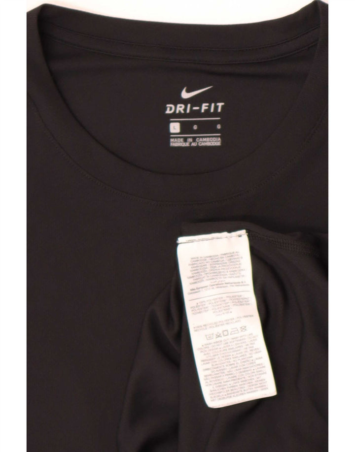 Nike Hommes Dri Fit Graphic T-Shirt Haut Large Noir Polyester