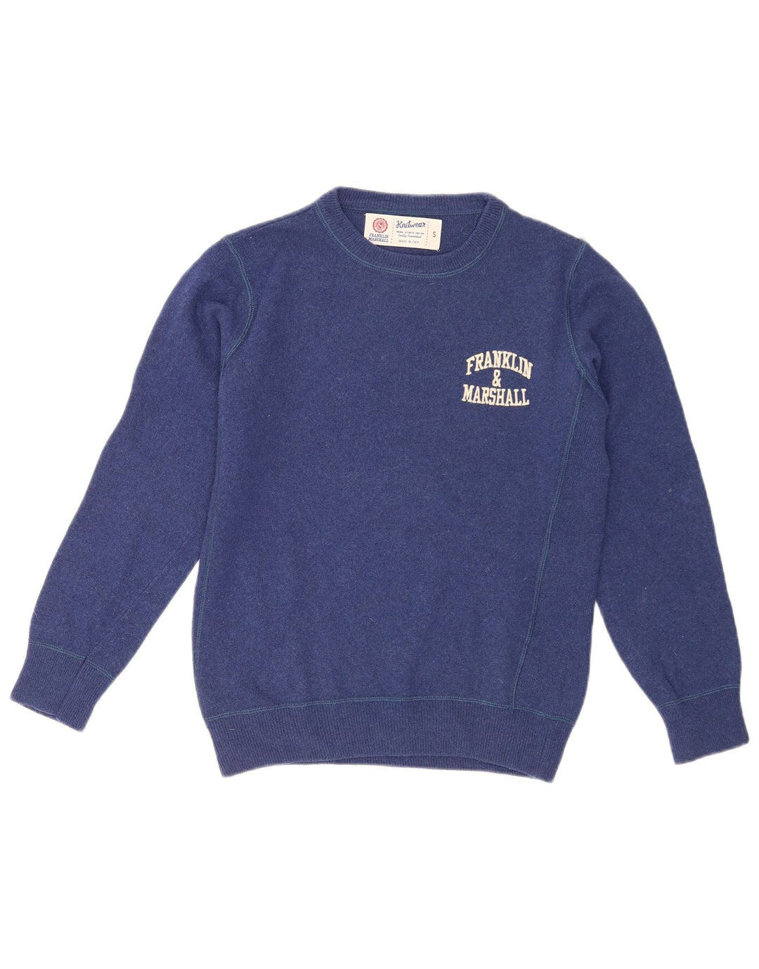 Franklin Marshall Pull graphique à col rond pour homme Bleu marine Taille S