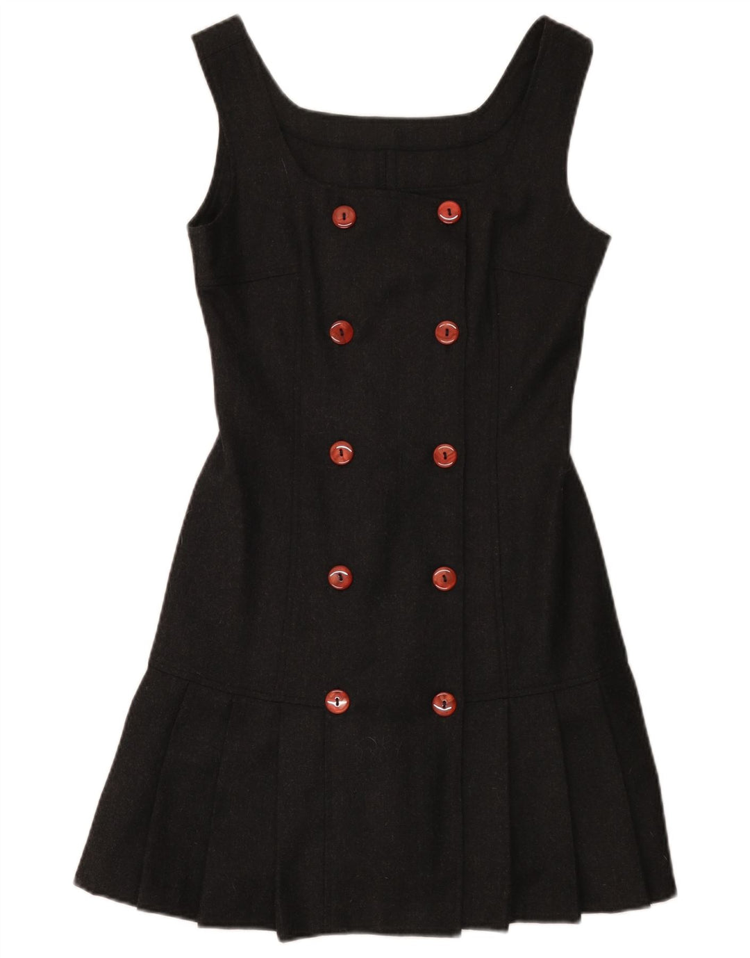 robe trapèze sans manches femme vintage IT 40 petite laine grise