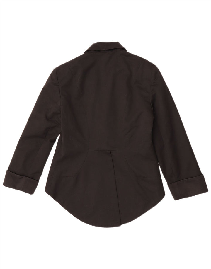 Topshop Veste blazer à manches 3/4 pour femme UK 12 Noir moyen