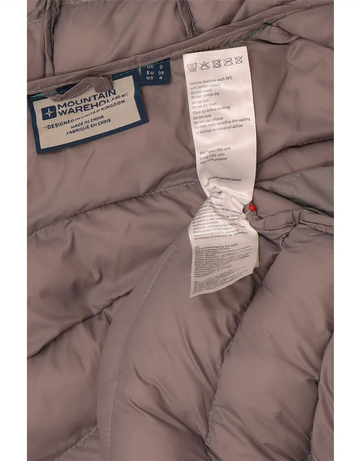 Mountain Warehouse Veste matelassée à capuche pour femme UK 8 Small Vert Colourblock