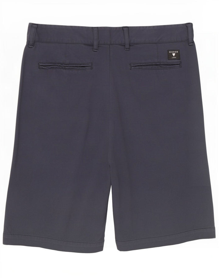 Guess Short Chino Homme W31 Bleu Marine Moyen Coton