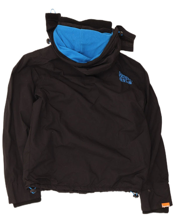 Superdry Veste coupe-vent à capuche The Windcheater pour femme UK 18 XL Noir
