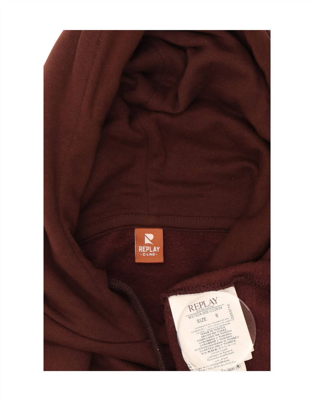 REPLAY Pull à capuche homme petit coton marron