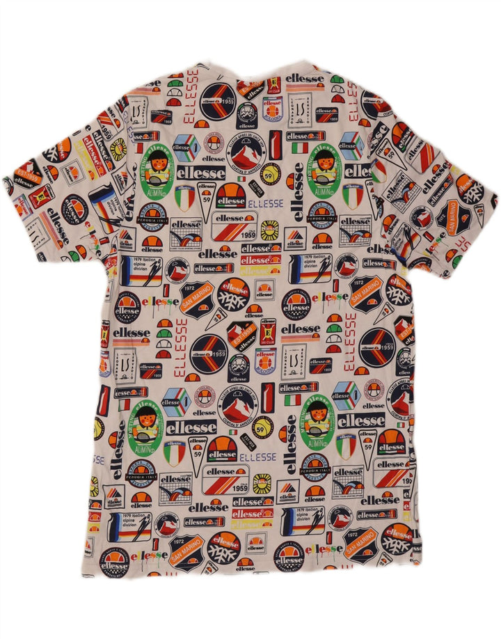 ELLESSE T-Shirt Graphique Top XL Coton Multicolore Homme