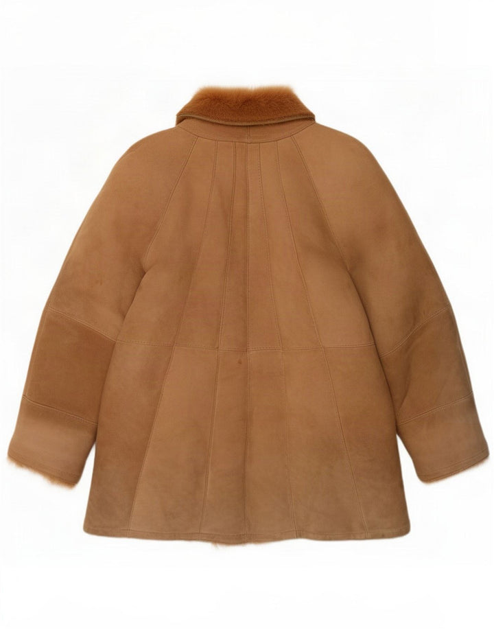 Manteau en peau de mouton vintage pour femme IT 44 Beige moyen