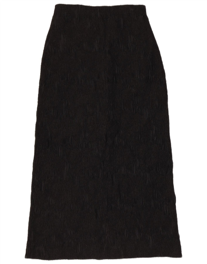 Sylvia Heise Jupe longue pour femme UK 12 Medium W28 Viscose noire